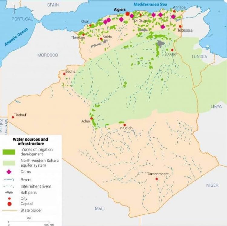 الضغط على المياه الجوفية يزداد في الحوض المائي الجزائري